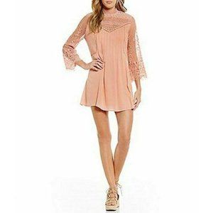 Chelsea & Violet Embroidered Long-Sleeve Dress